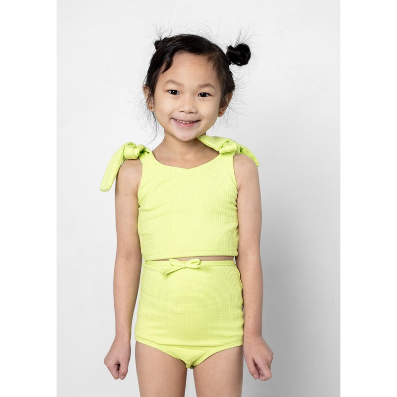 Waffled Glow Green | Mini Knot Top