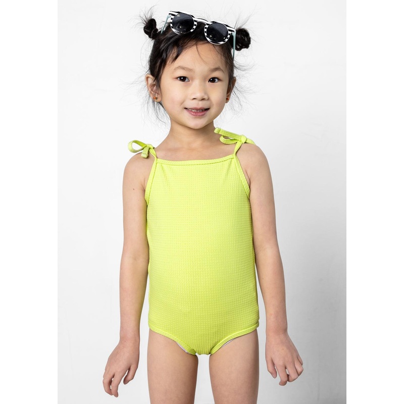 Waffled Glow Green | Mini Simply One-Piece