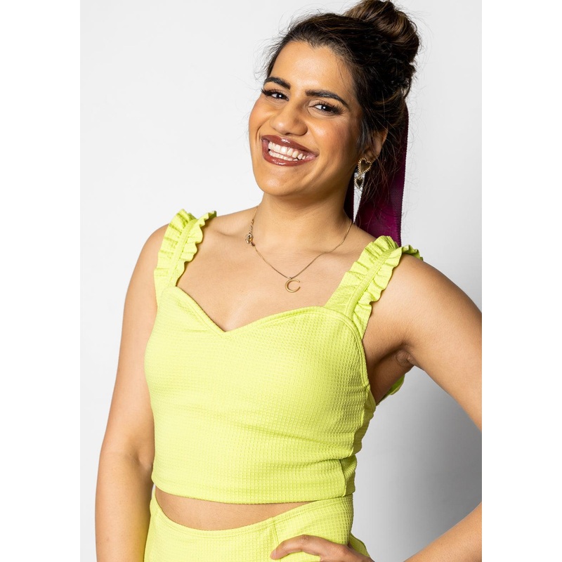 Waffled Glow Green | Ripple Top