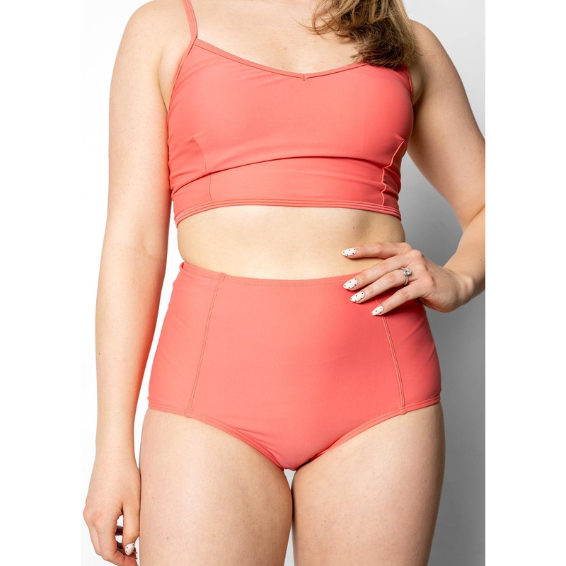 Deep Coral | High-Waisted Bottoms