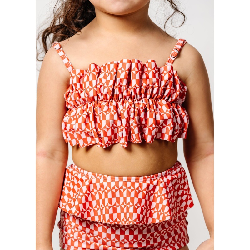 Geometric | Mini Oversized Ruffle Top