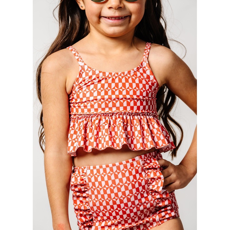 Geometric | Mini Peplum Top