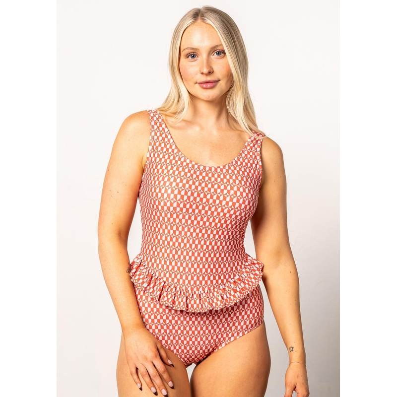 Geometric | Skirted One-Piece