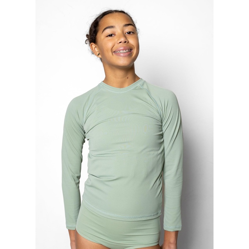 Ribbed Sage | Youth Rashguard Top (Unisex)