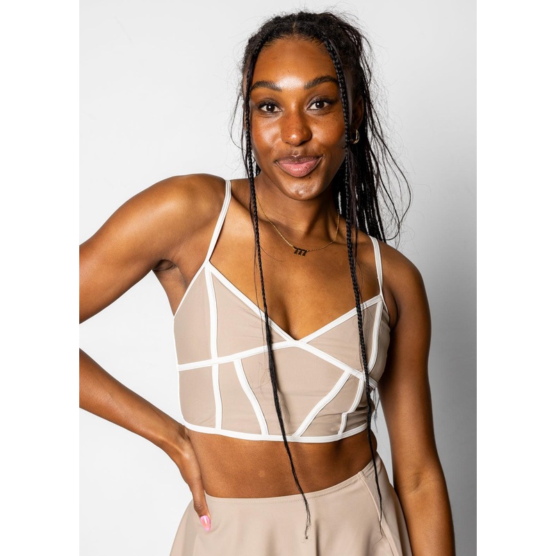 Taupe | Lined Up Top