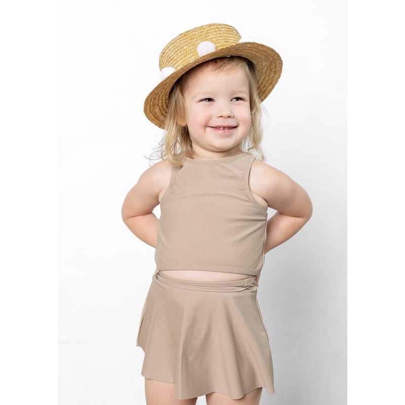 Taupe | Mini Racer Back Top