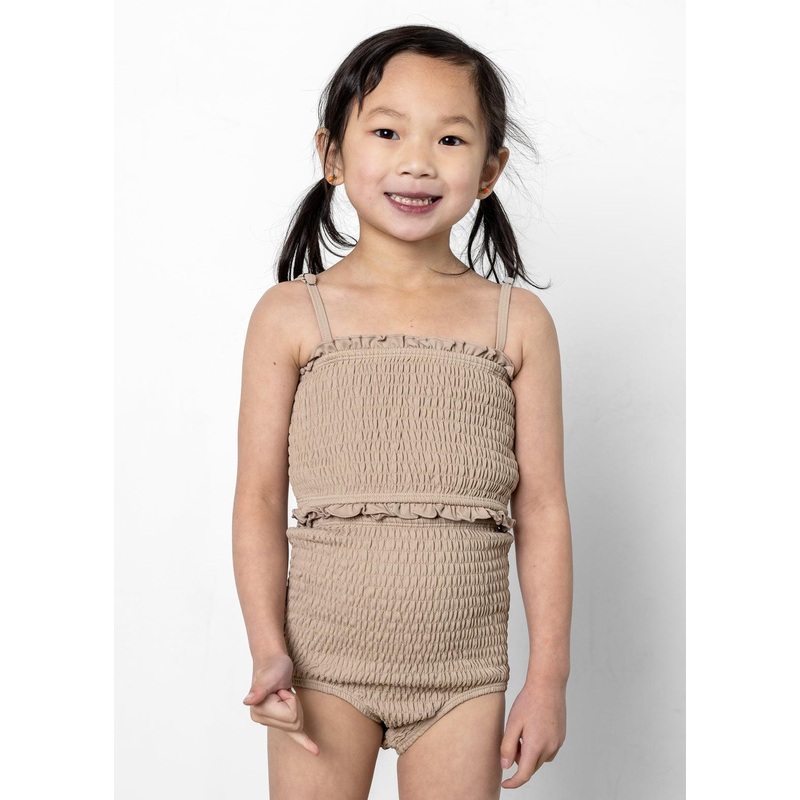 Taupe | Mini Smocked Bottoms