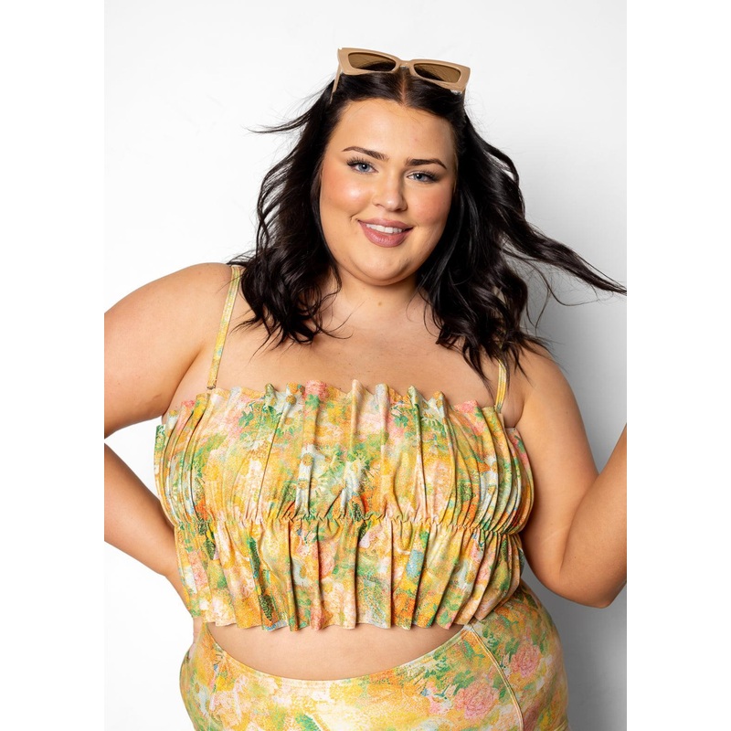 Wonderland Floral | Oversized Ruffle Top