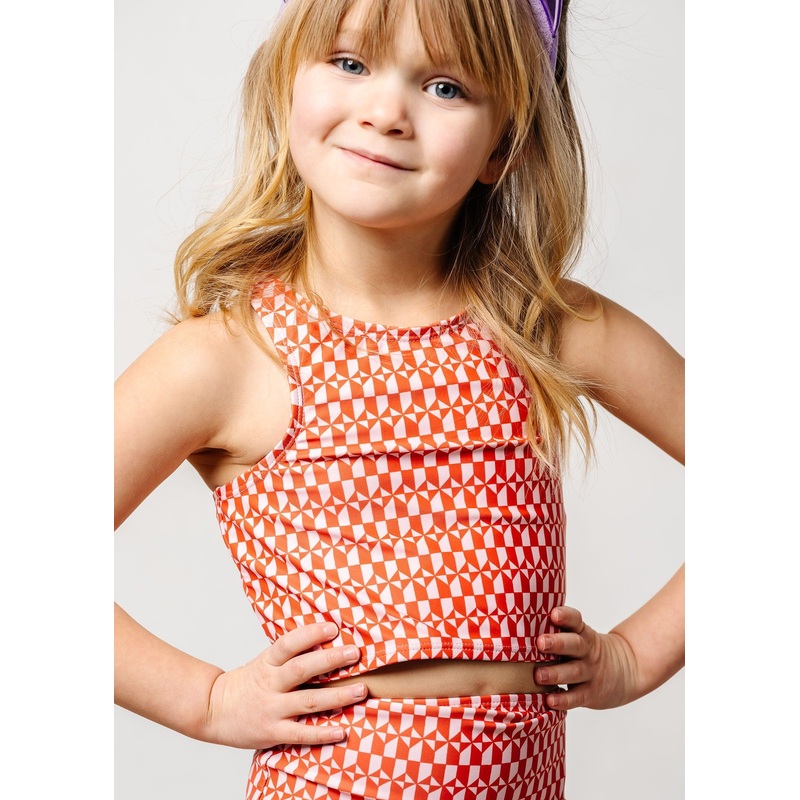Geometric | Mini Racer Back Top