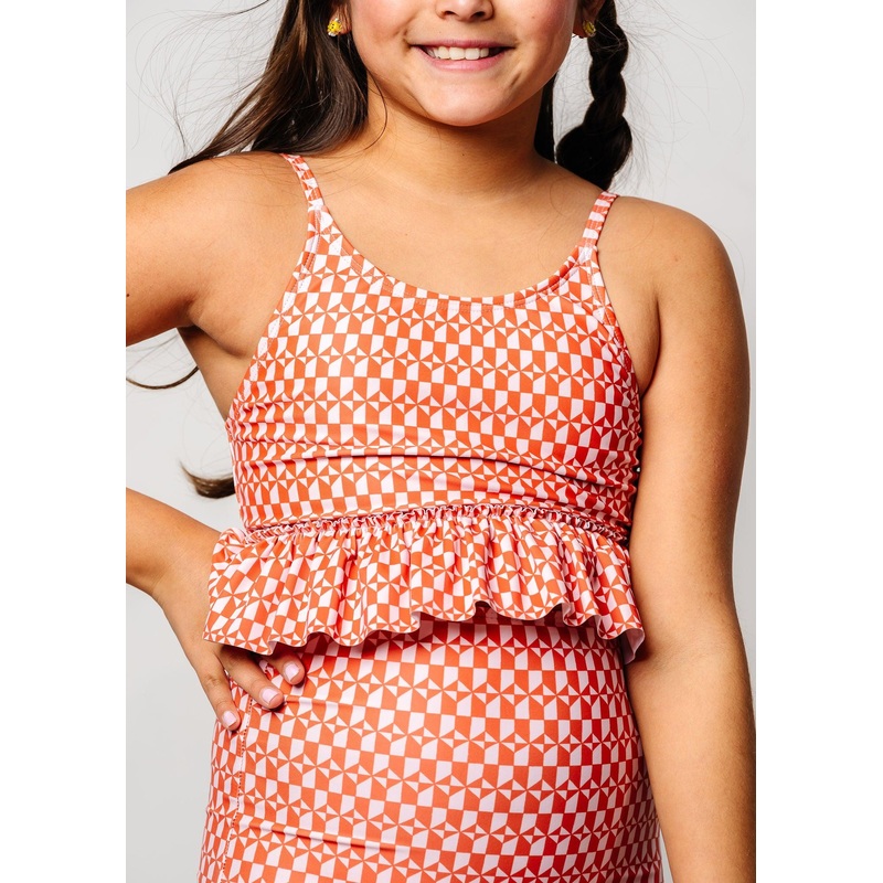 Geometric | Youth Peplum Top