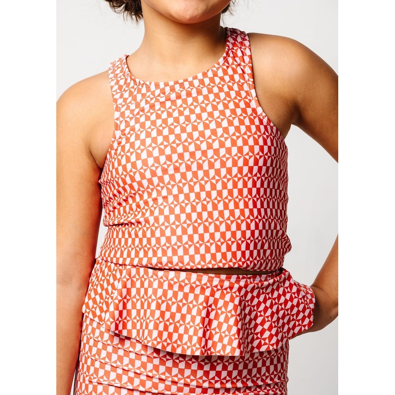 Geometric | Youth Racer Back Top