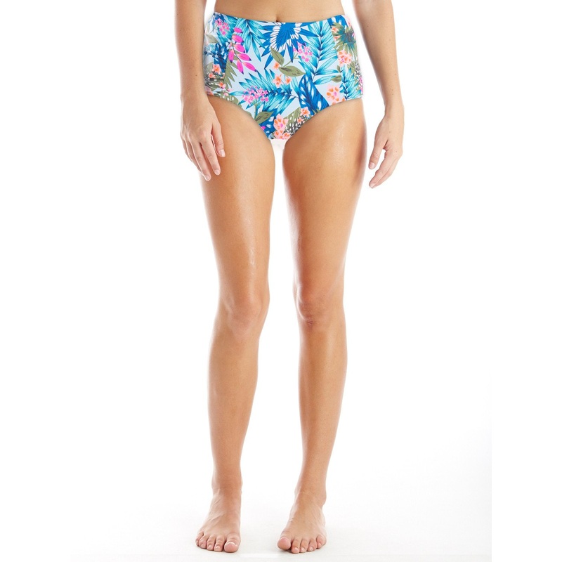 high waist shirred in floral