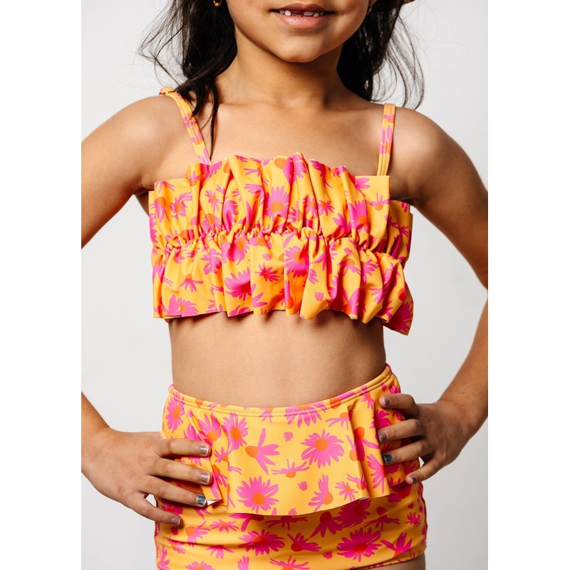 Playful Daisies | Mini Oversized Ruffle Top