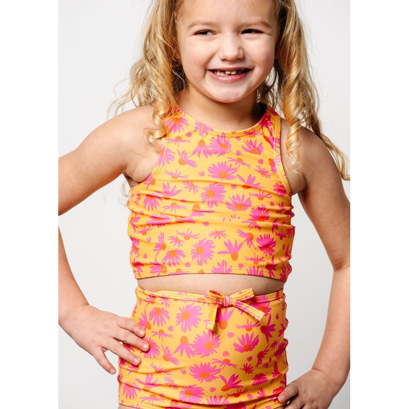 Playful Daisies | Mini Racer Back Top