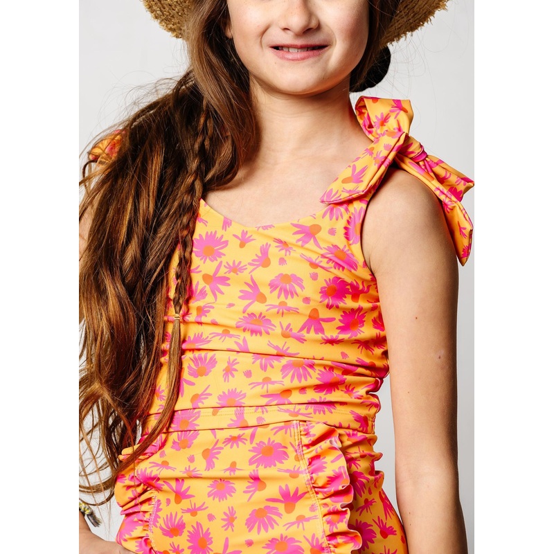 Playful Daisies | Youth Knot Top