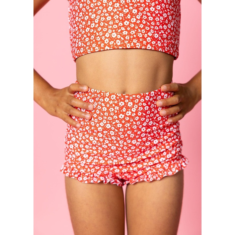 Red Ditsy Floral | Mini All Ruffled Up Bottoms