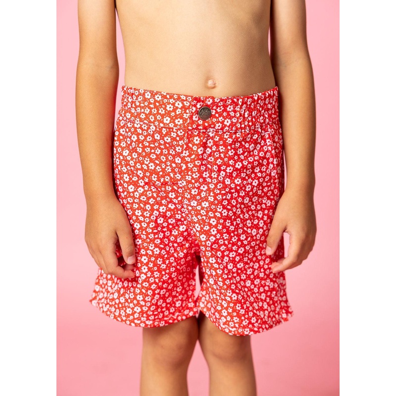 Red Ditsy Floral | Mini Boardies