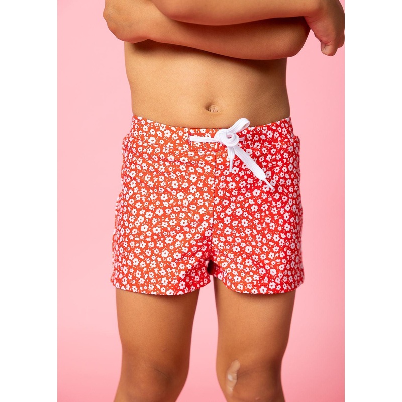 Red Ditsy Floral | Mini Euro Shorts