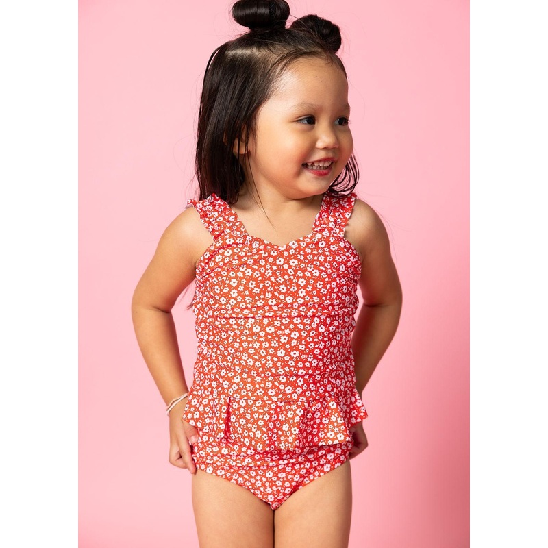Red Ditsy Floral | Mini Ripple Top