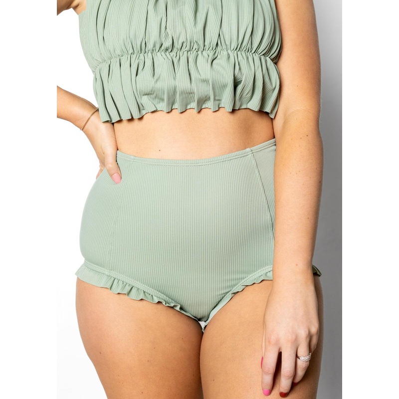 Ribbed Sage | All Ruffled Up Bottoms