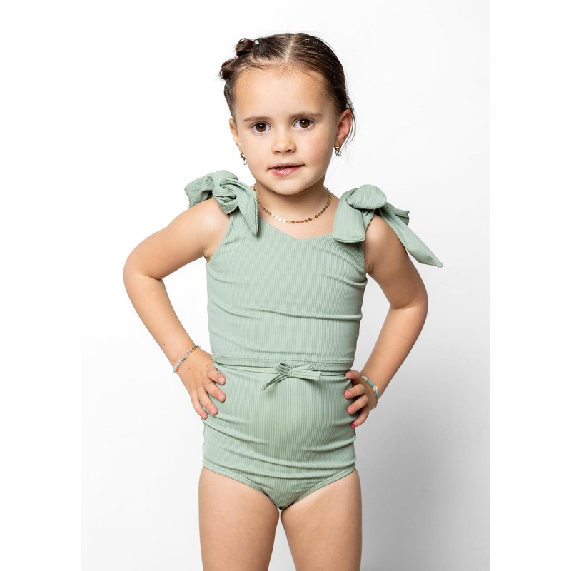 Ribbed Sage | Mini Knot Top