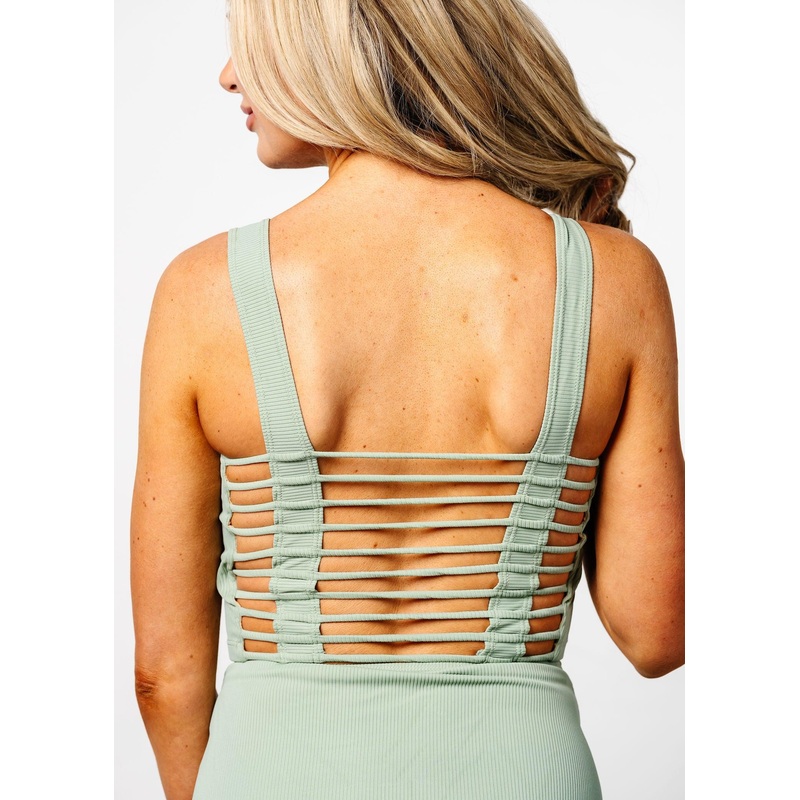 Ribbed Sage | Original Latter-Back Top