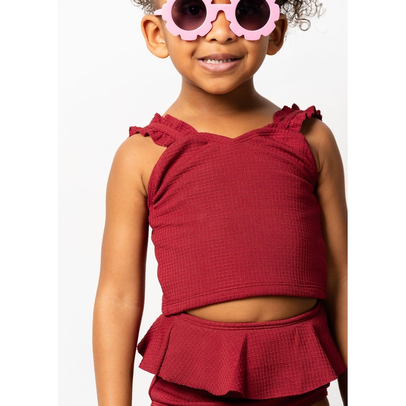 Waffled Maroon | Mini Ripple Top