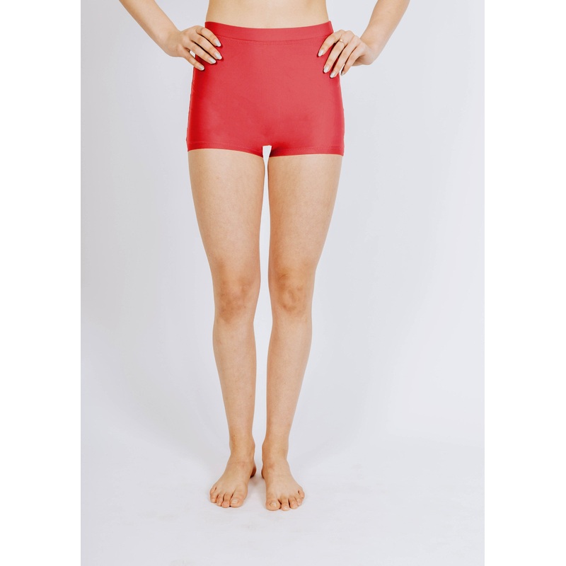 high waist boyshorts in red