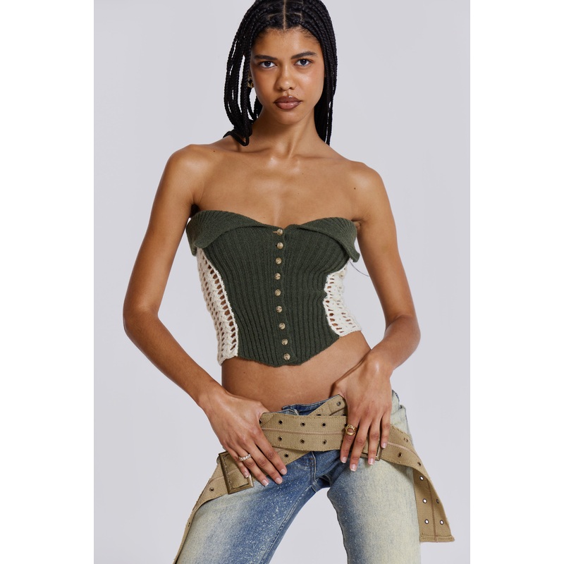 Akio Knitted Corset Top