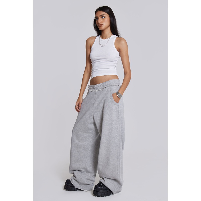 Grey Marl Baggy Monster Joggers