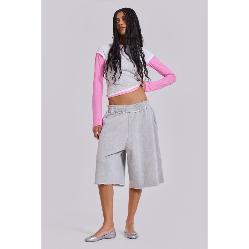 Grey Marl Monster Jogger Shorts