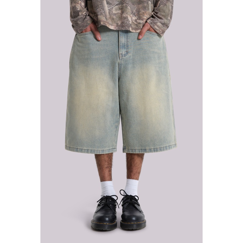 Light Wash Jumbo Jorts