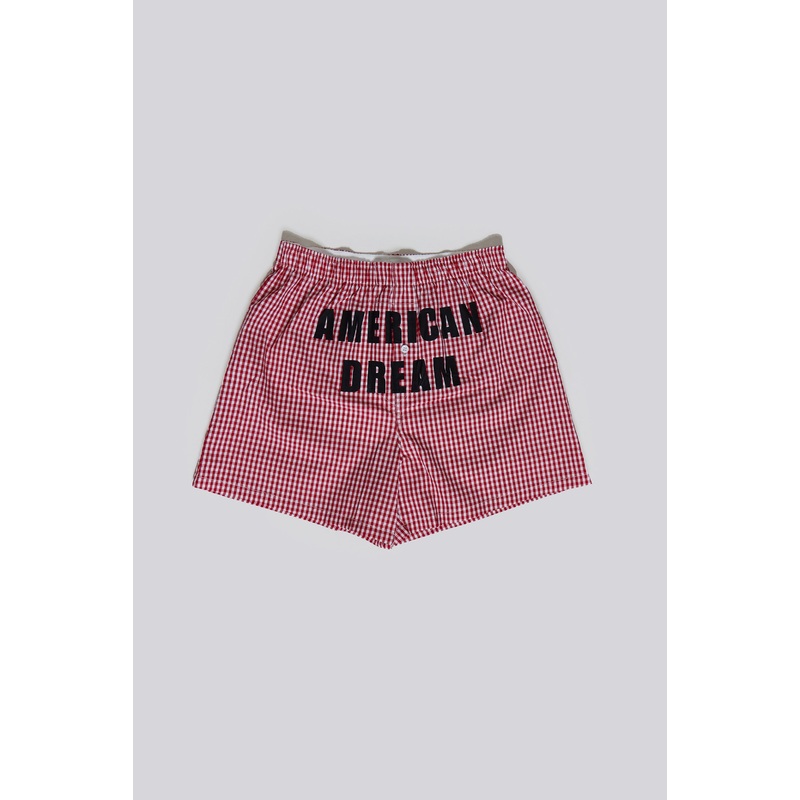 Red Gingham Printed Boxers