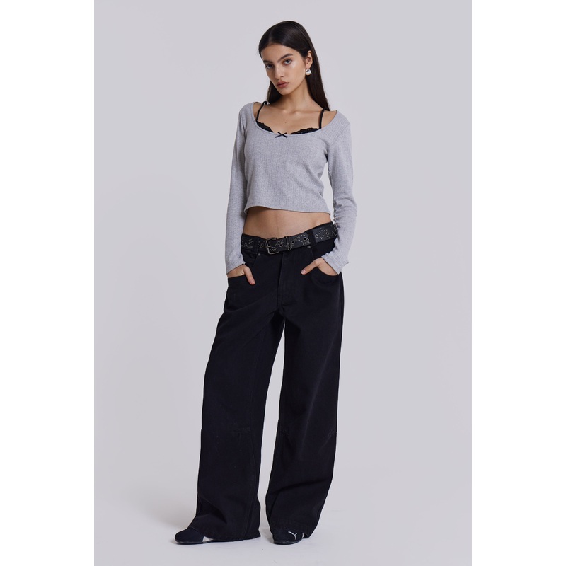 Solid Black Colossus Jeans