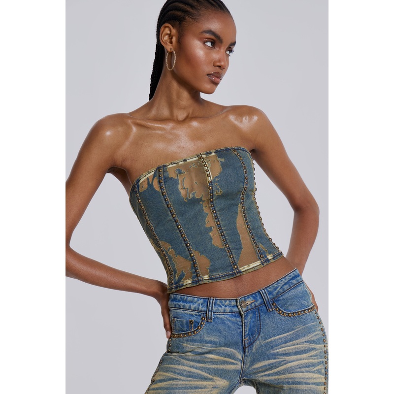 Vega Denim Corset Top