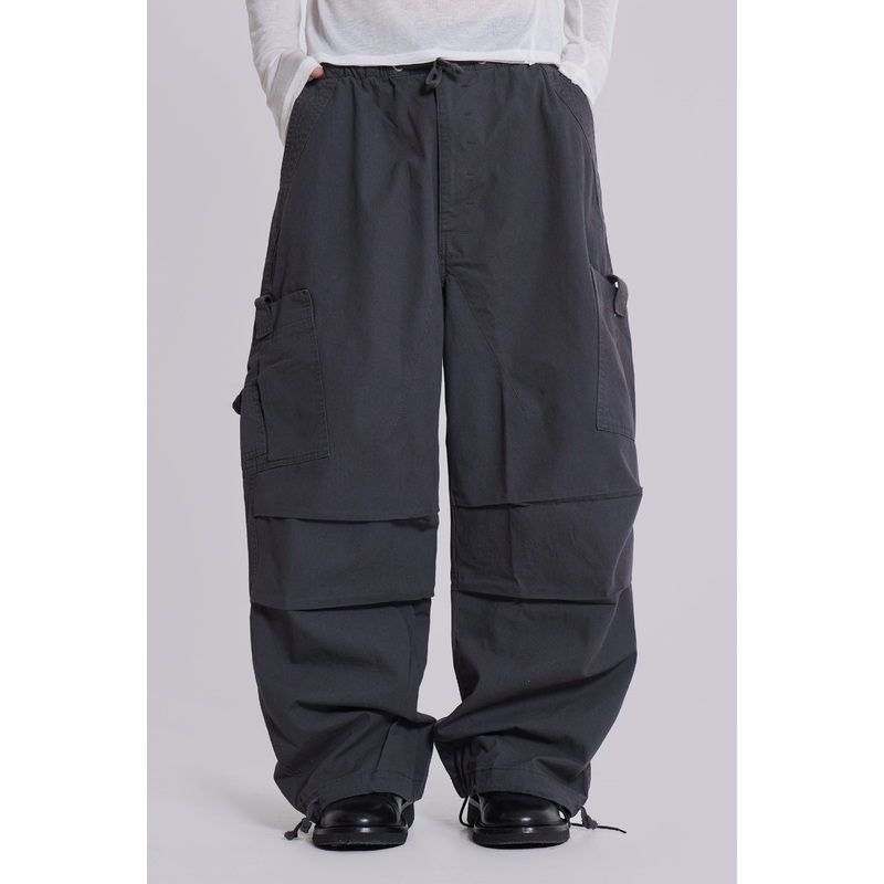Vintage Grey Parachute Cargo Pants