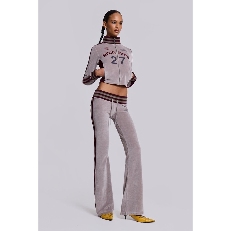 27 Velour Low Rise Bootcut Trousers