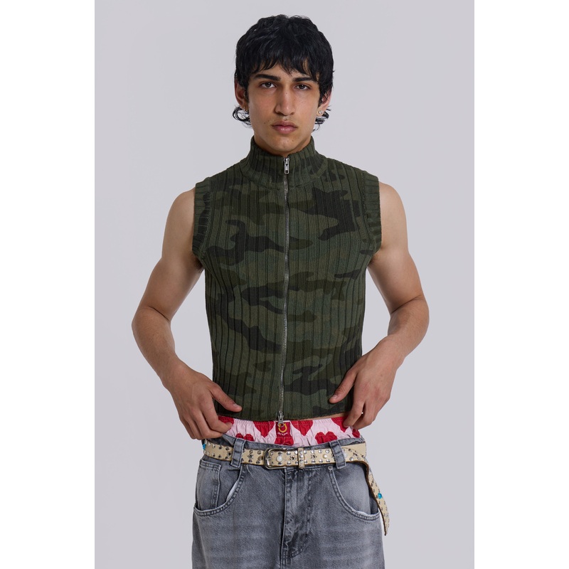 Camo Polar Knit Vest