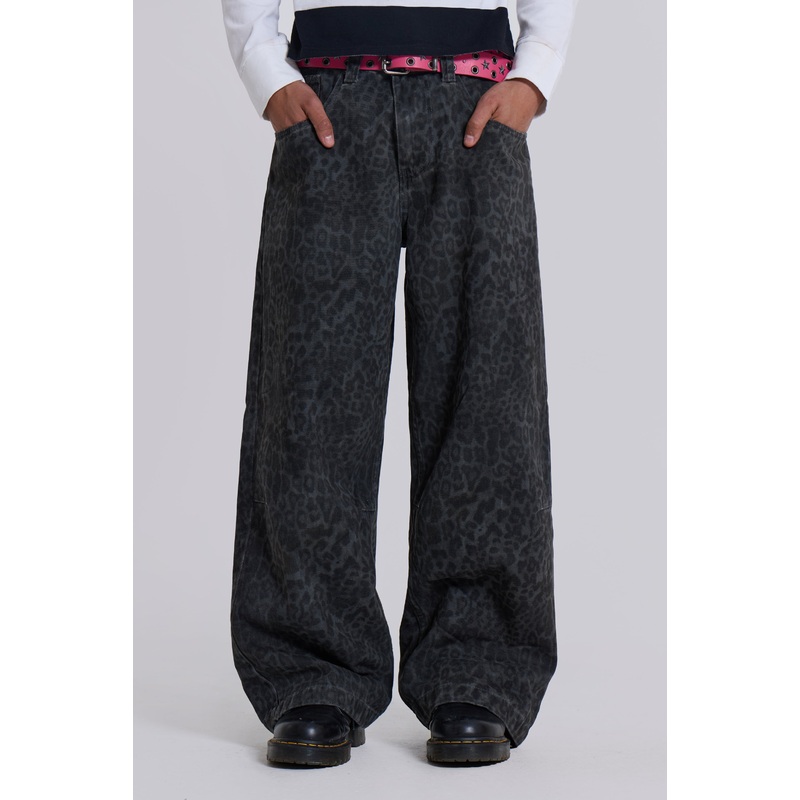 Charcoal Leopard Fade Colossus Jeans