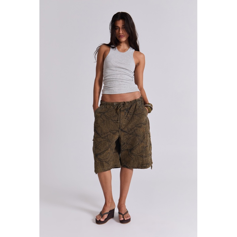 Forest Camo Parachute Shorts
