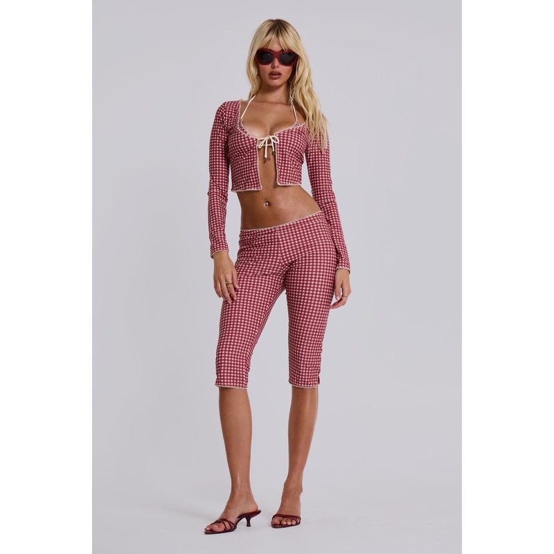Freda Gingham Swim Capri Trousers