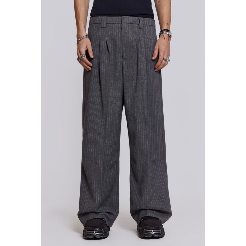 Goliath Light Grey Pinstripe Suit Pants
