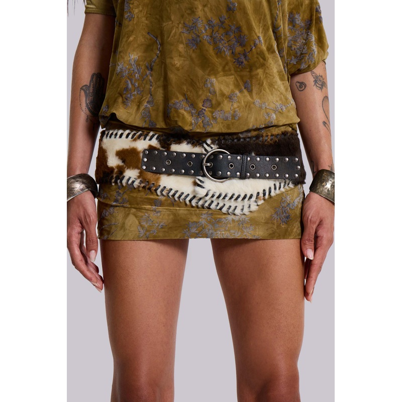 Kena Whipstitch Cow Belt