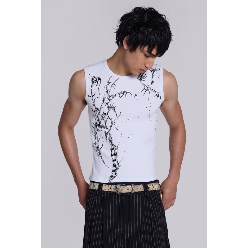 White Astora Rib Vest
