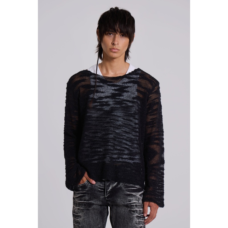 Black Stray Knit