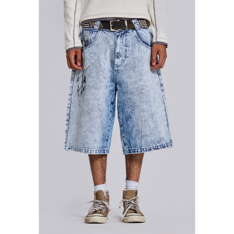 Blue Decal Jorts