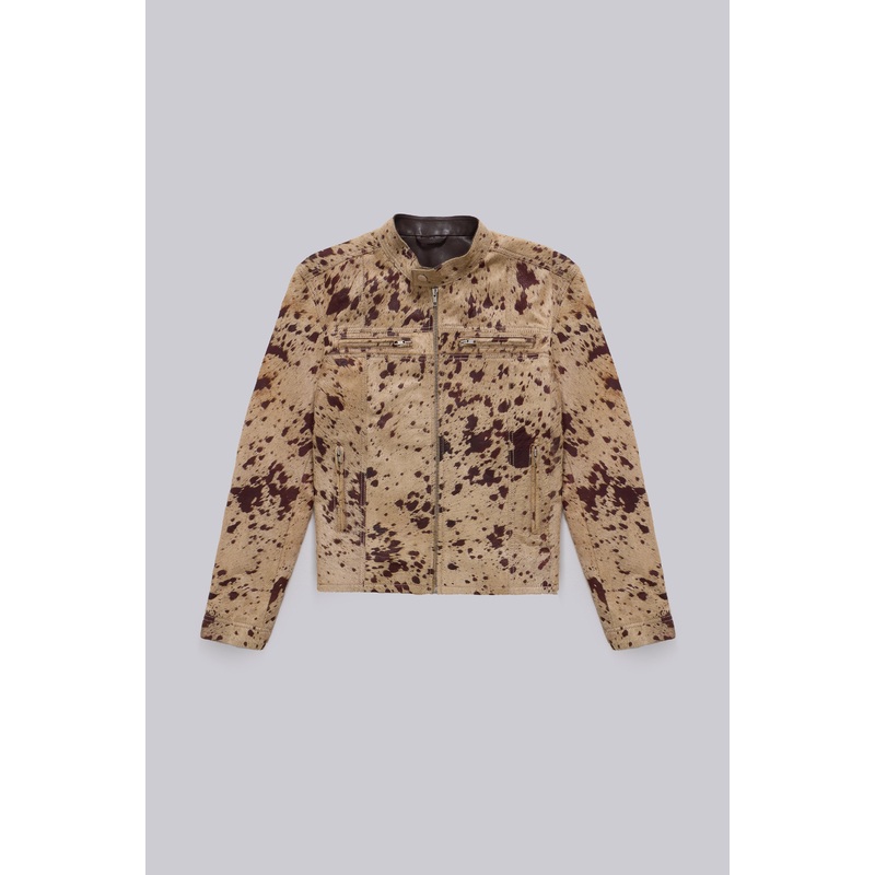 Cowhide Real Leather Piston Jacket