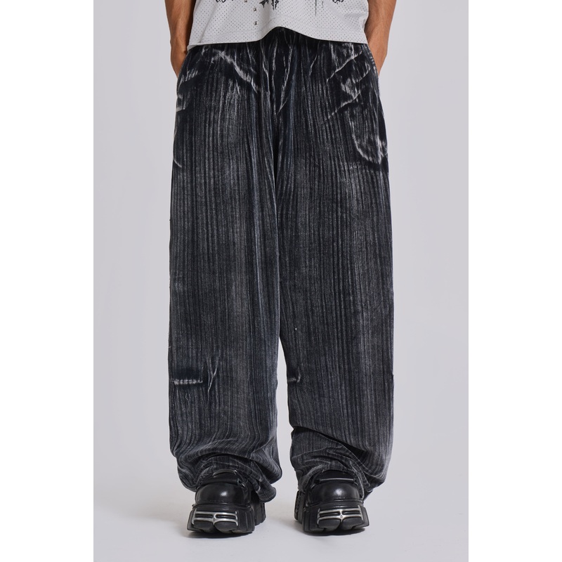 Crease Velour Baggy Monster Joggers