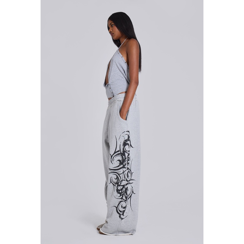 Grey Baggy Blade Joggers