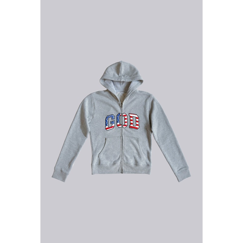 Grey Marl 'God' Mini Monster Hoodie